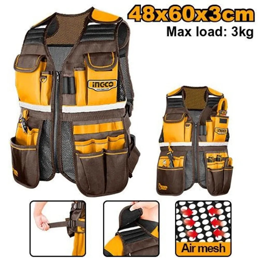 Tool Vest with 17 Pockets - INGCO